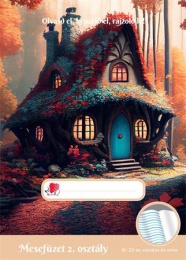 Olvasónapló, tűzött, A5, 32 lap, 2. osztály, ICO "Süni Mesefüzet", kunyhó